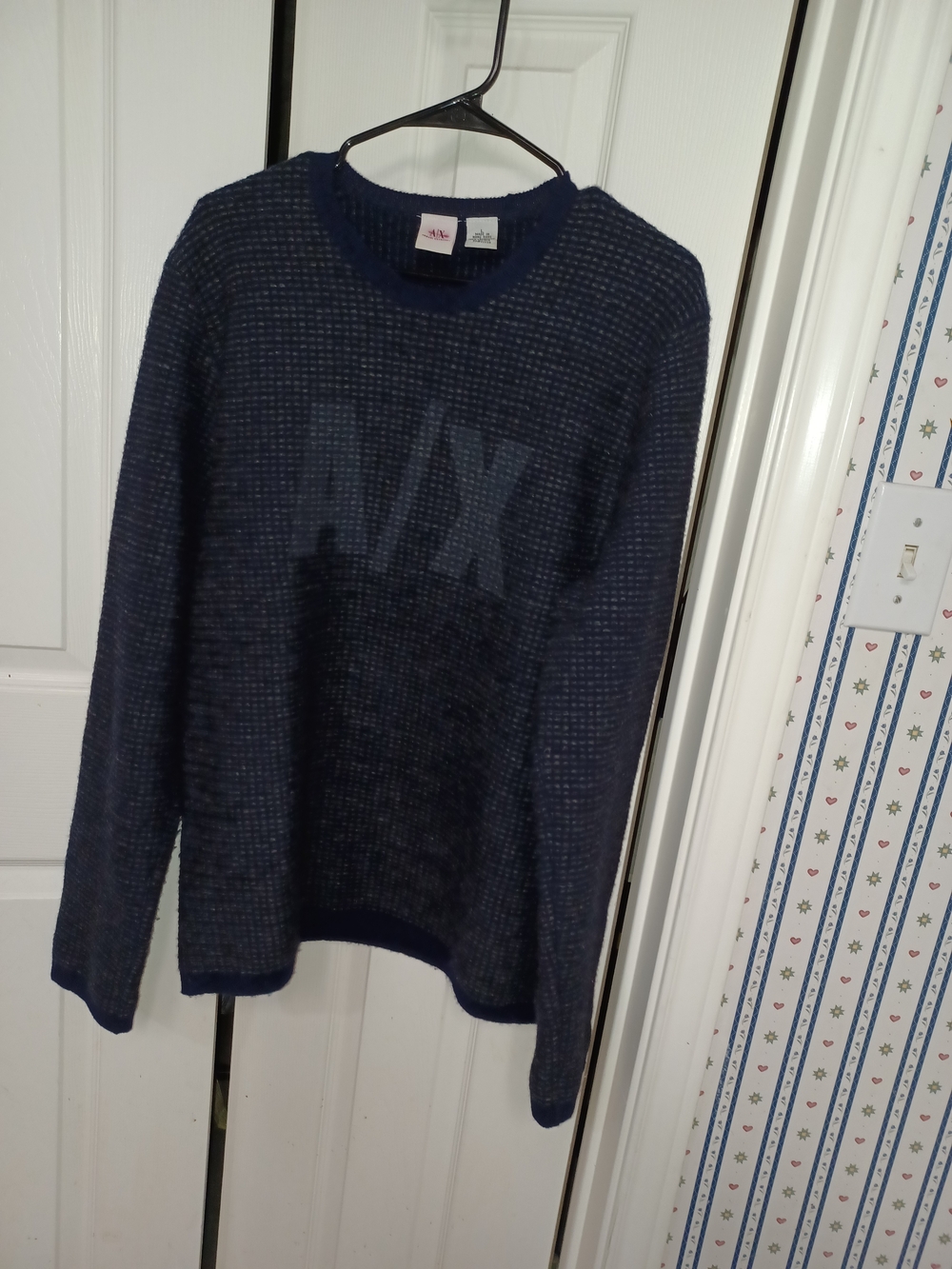 Armani Exchange A/X Navy Crewneck Mens Sweater